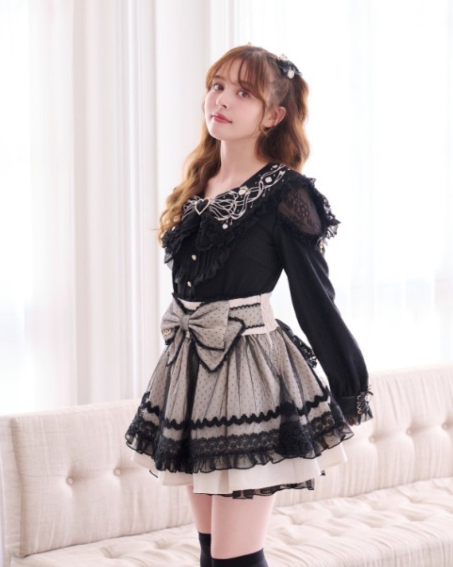 LizLisa Skirt with maid-like suspenders