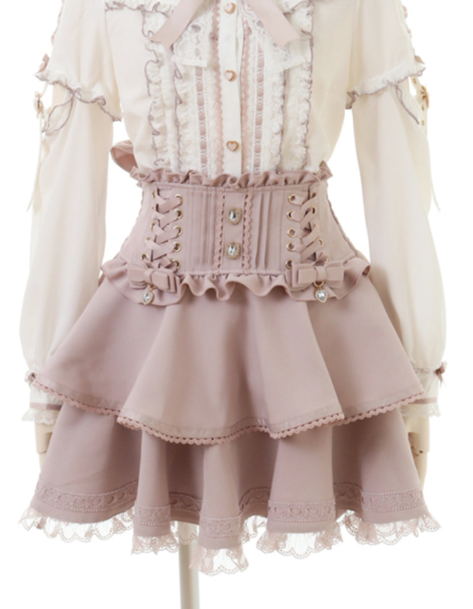 LizLisa Suspender Tiered Skirt-Pants