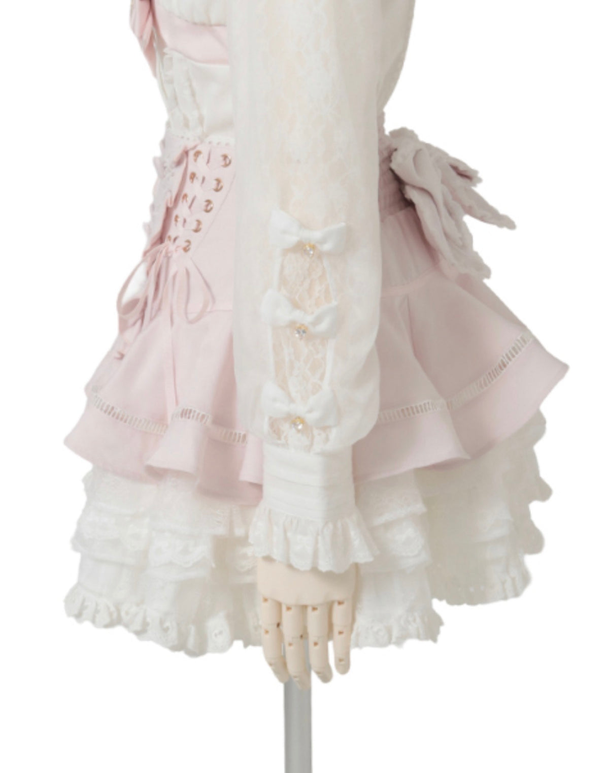 LizLisa Lace Tiered Apron-Style Skirt-Pants