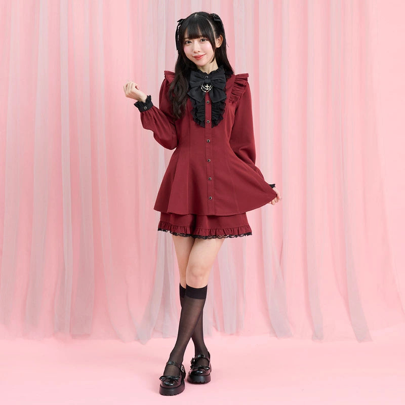 SecretHoney Accessory ribbon lace frill setup long sleeve