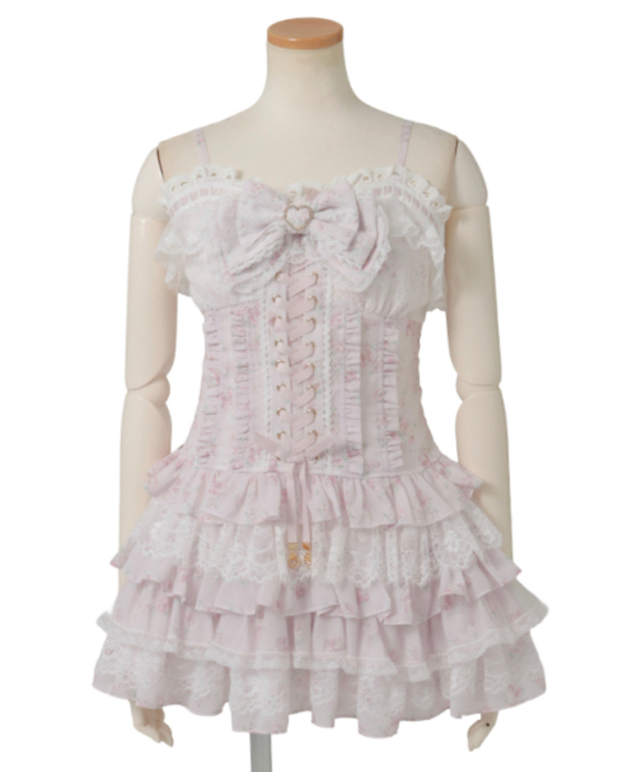 LizLisa Cardigan x Frill Camisole One-Piece
