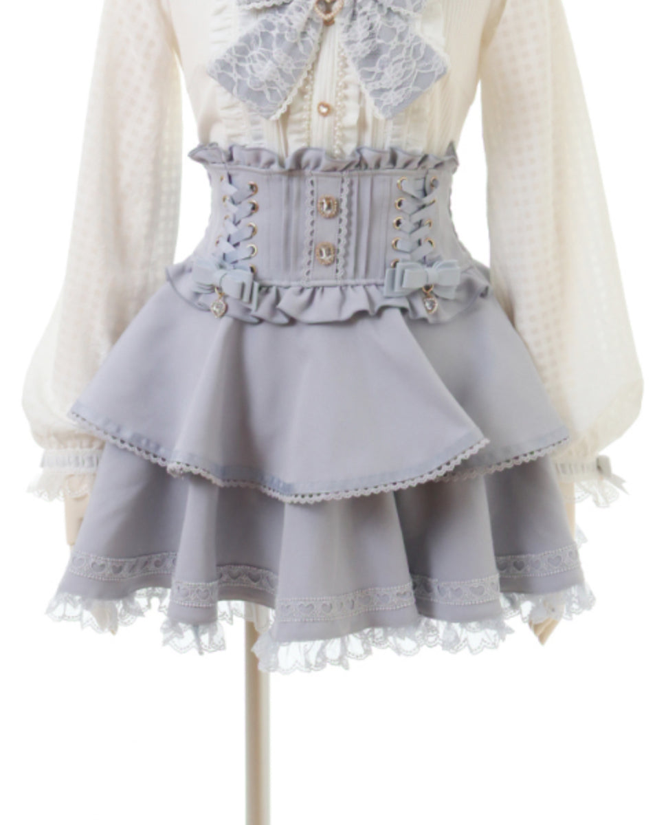 LizLisa Suspender Tiered Skirt-Pants