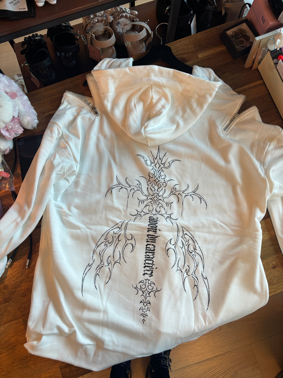 NOÉMIE Cross designed oversized jacket hoodie