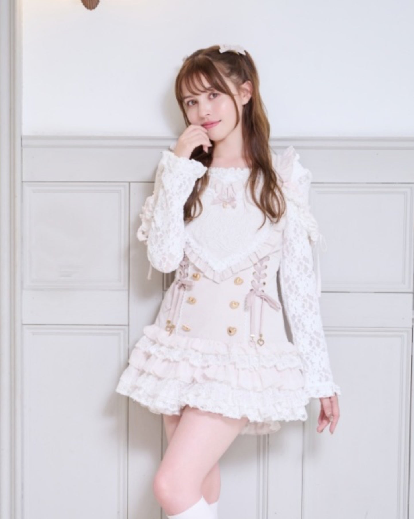 LizLisa Heart Apron Jumper-Skirt Set-up