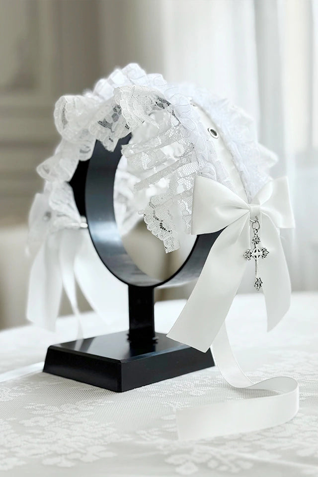 MA*RS Ribbon Belt Head Dress - White Size-F