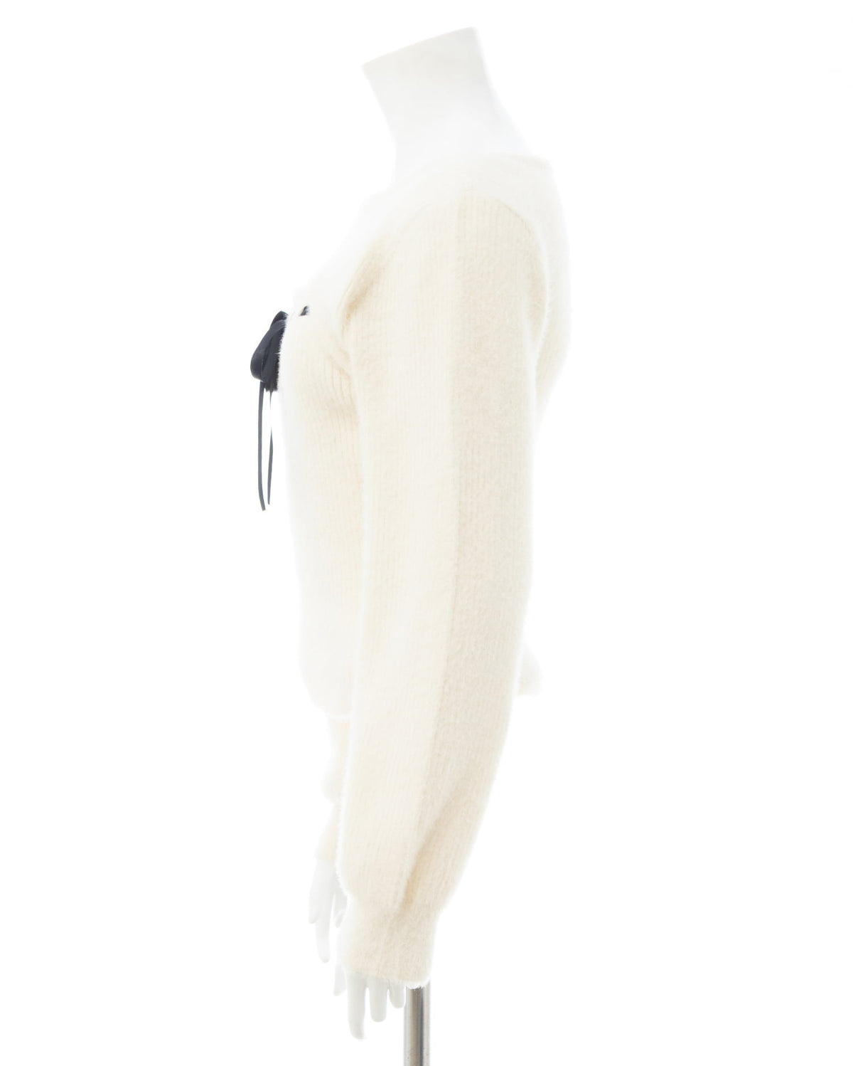 INGNI Feather ribbed décollete open ribbon knit
