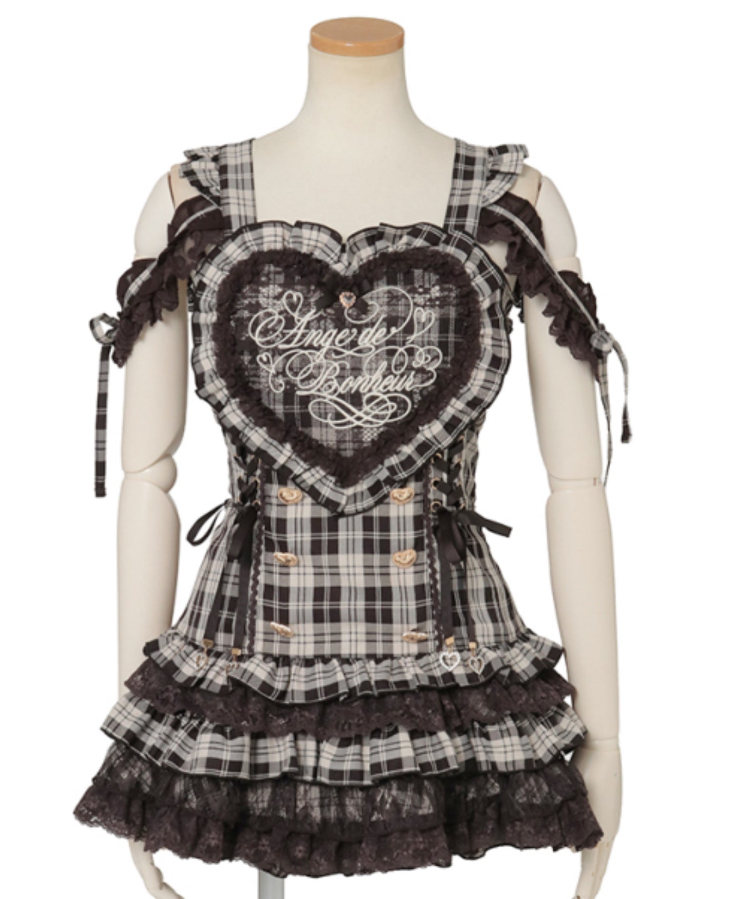 LizLisa Heart Apron Jumper-Skirt Set-up