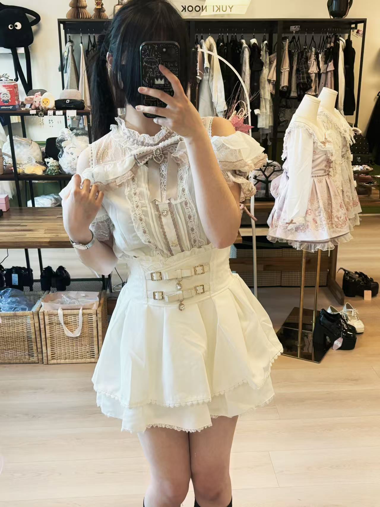 LizLisa Double Ribbon Belt Skirt-Pants