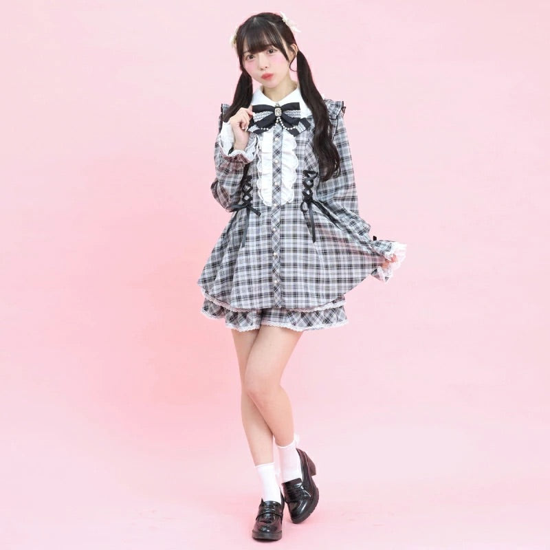 SecretHoney Side Lace-Up Tiered Sleeve Set-Up