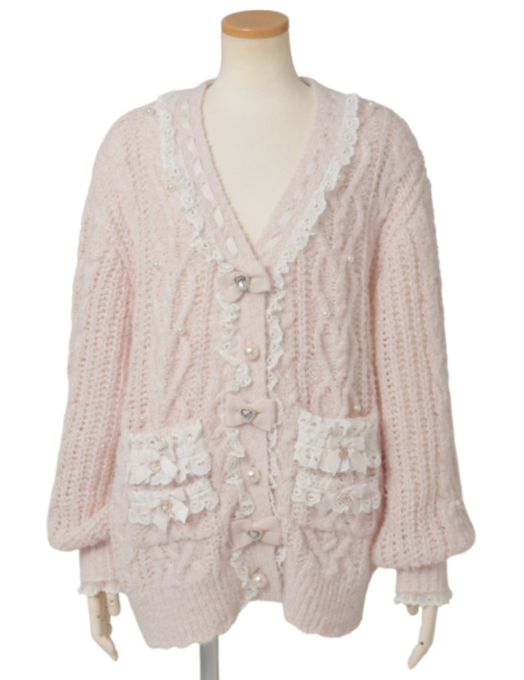 LizLisa Ladder-Through Many Ribbon Cardigan
