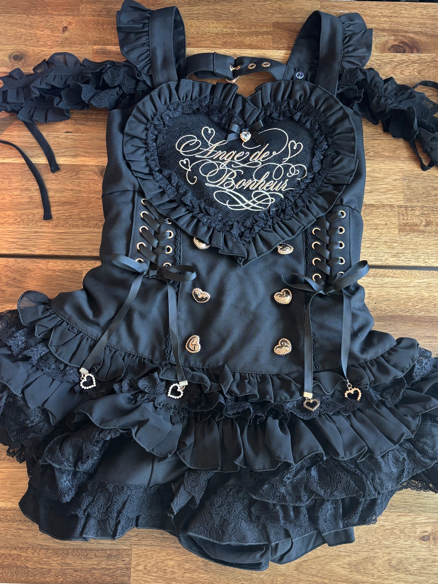 LizLisa Heart Apron Jumper-Skirt Set-up