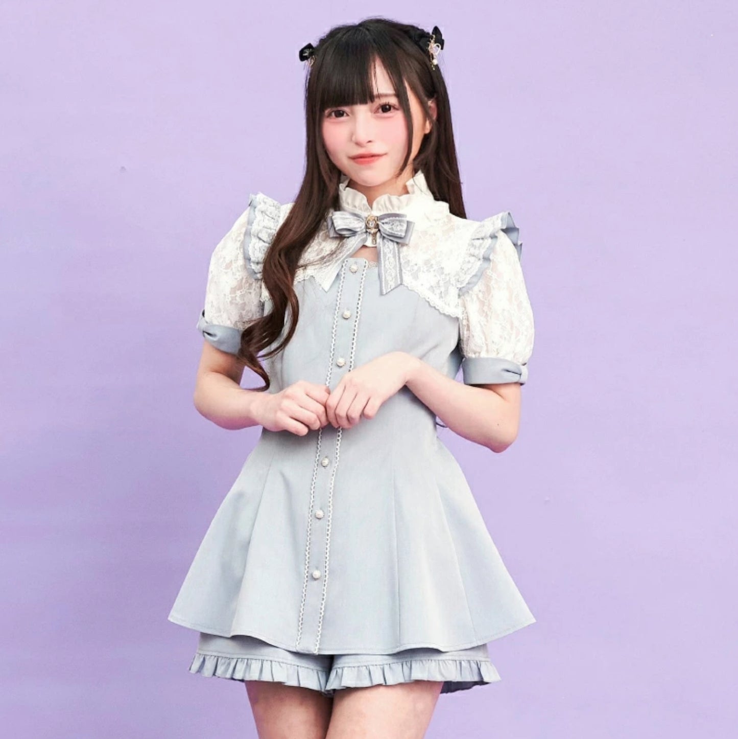 SecretHoney Sleeve Lace & Bolero Style Short Sleeve Set Up