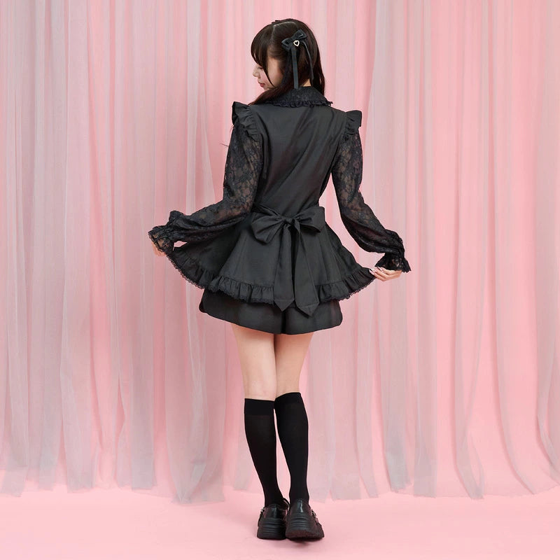 SecretHoney Hem frill lace yoke setup