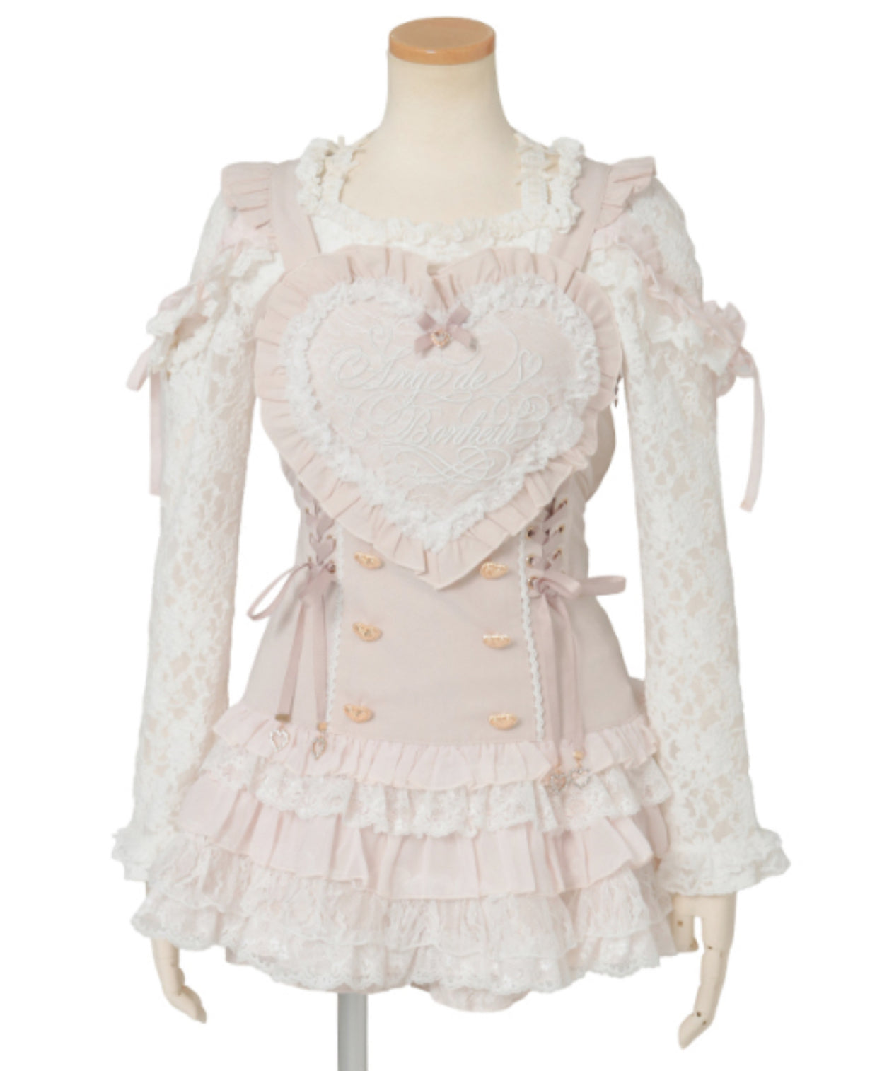 LizLisa Heart Apron Jumper-Skirt Set-up