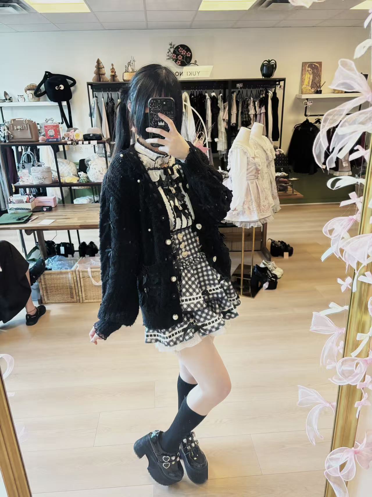 LizLisa Ladder-Through Many Ribbon Cardigan