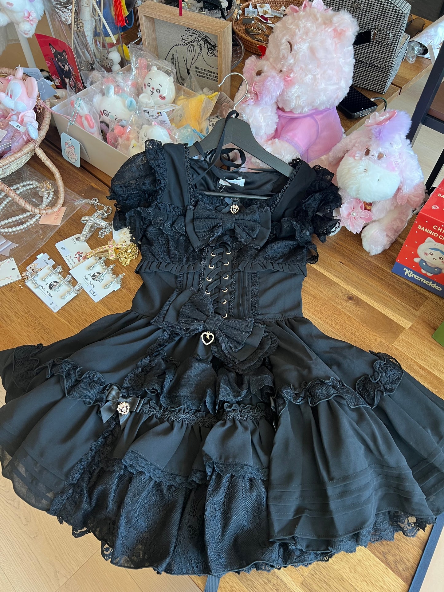 LizLisa Front Tiered Chiffon Dress