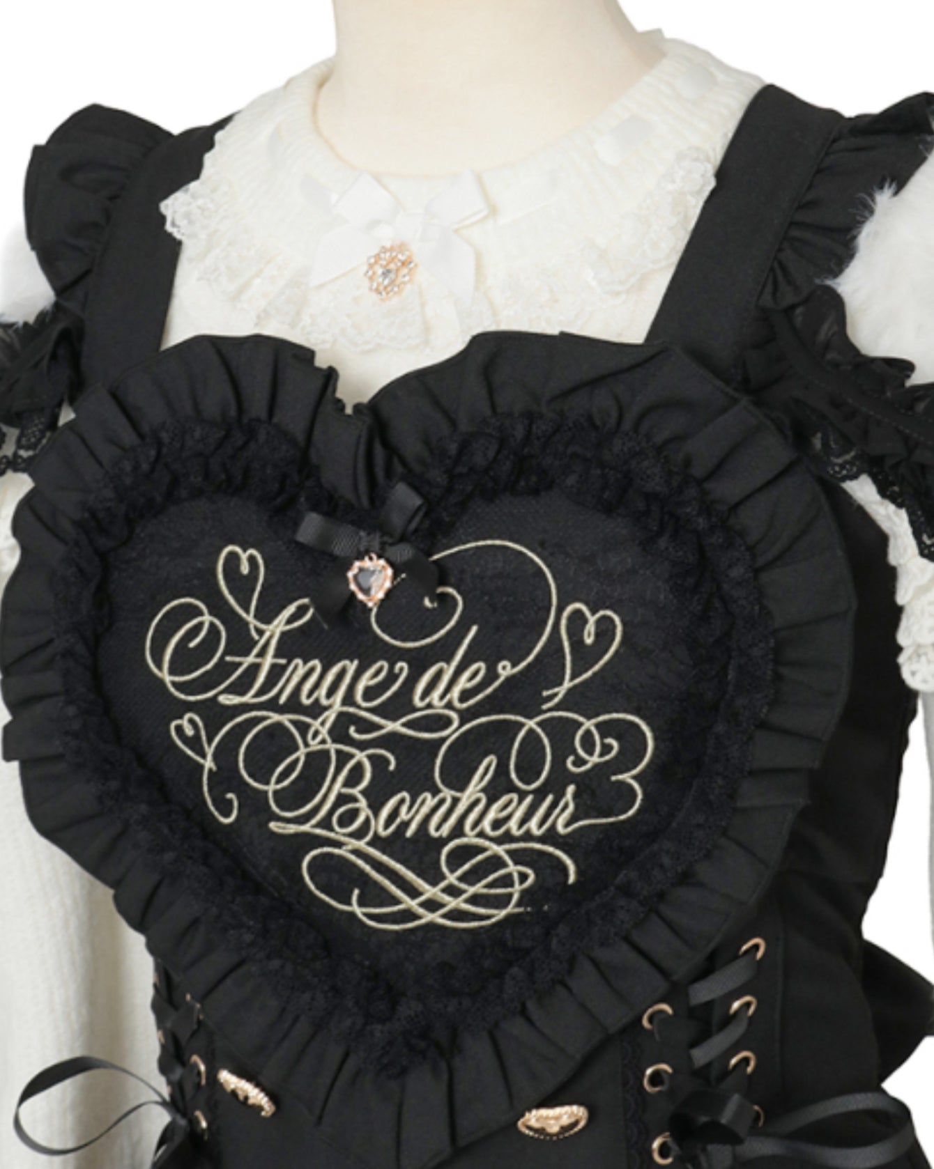 LizLisa Heart Apron Jumper-Skirt Set-up