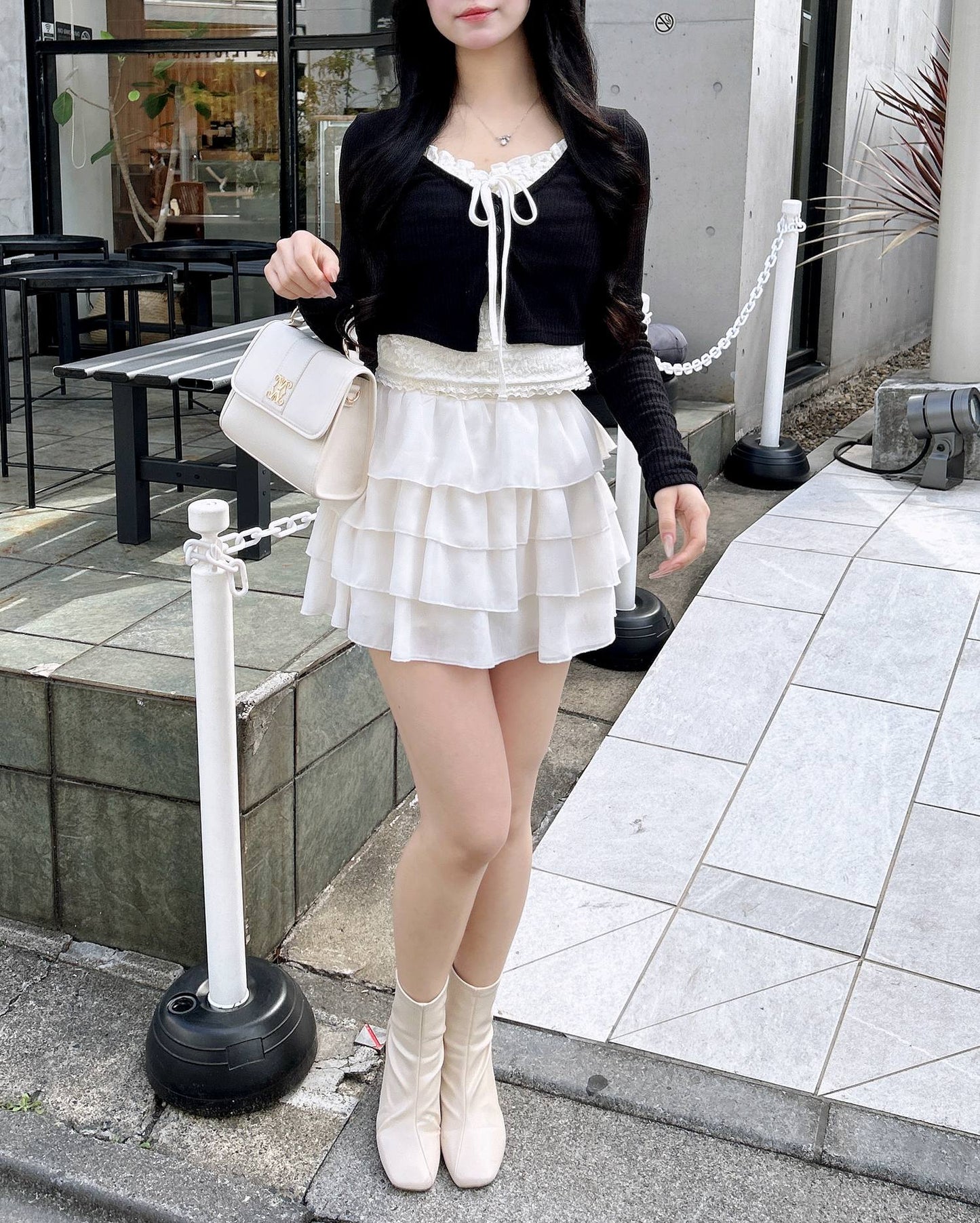 INGNI Lace layered cardigan tops