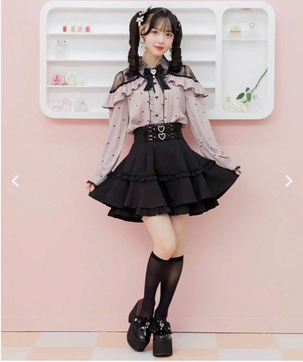 Rojita ROJITA belt ribbon design skirt