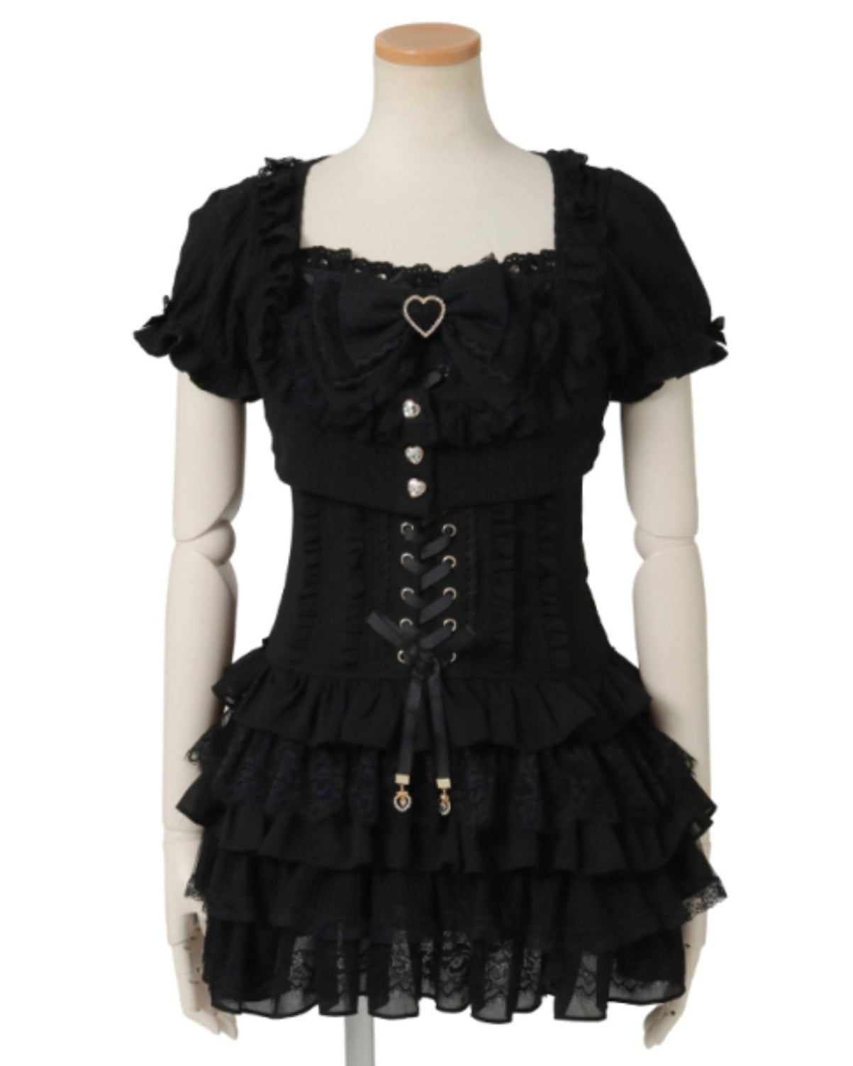LizLisa Cardigan x Frill Camisole One-Piece