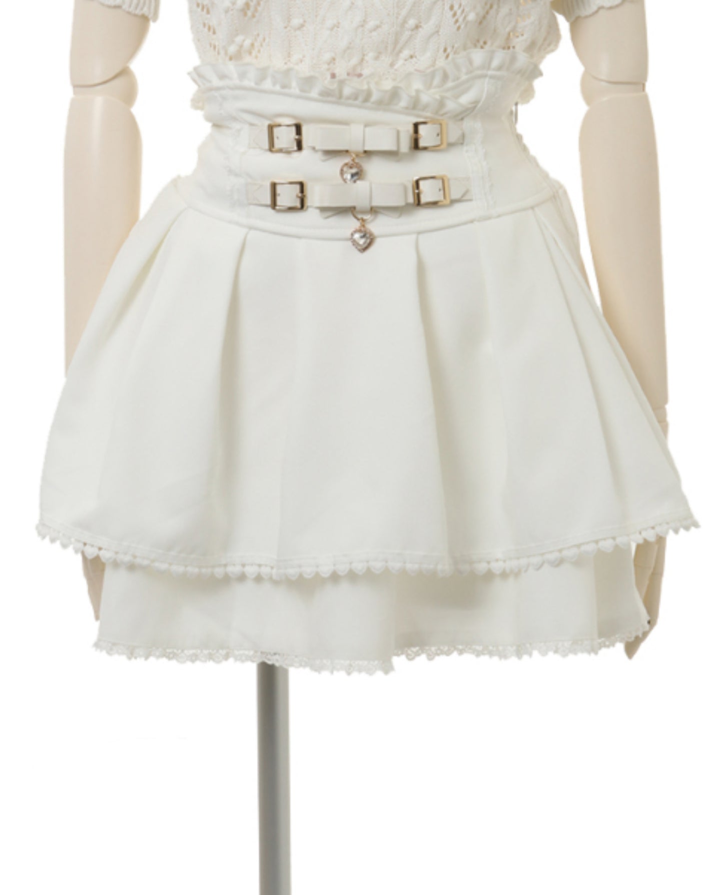 LizLisa Double Ribbon Belt Skirt-Pants