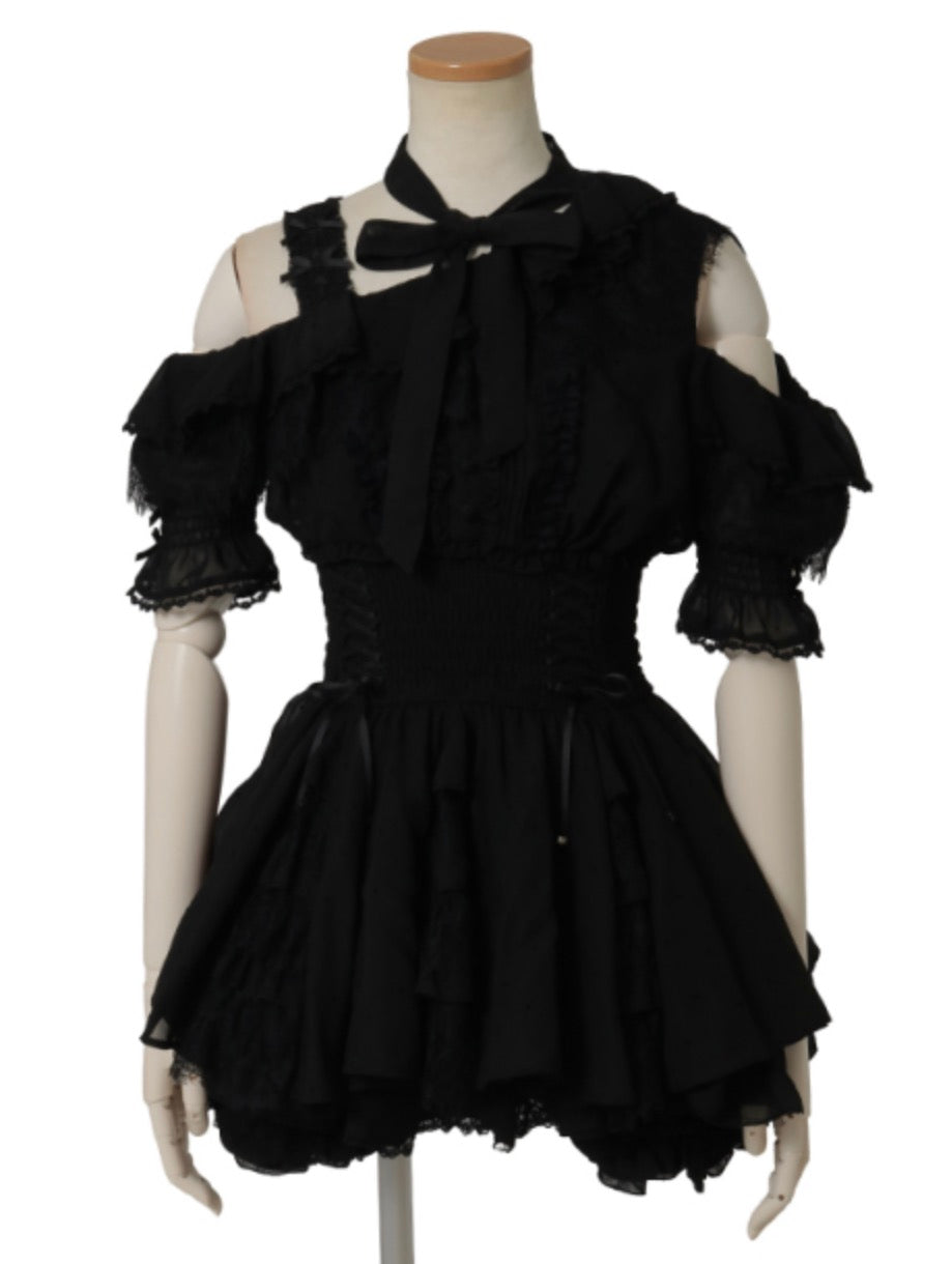 LizLisa One-shoulder-like chiffon tunic