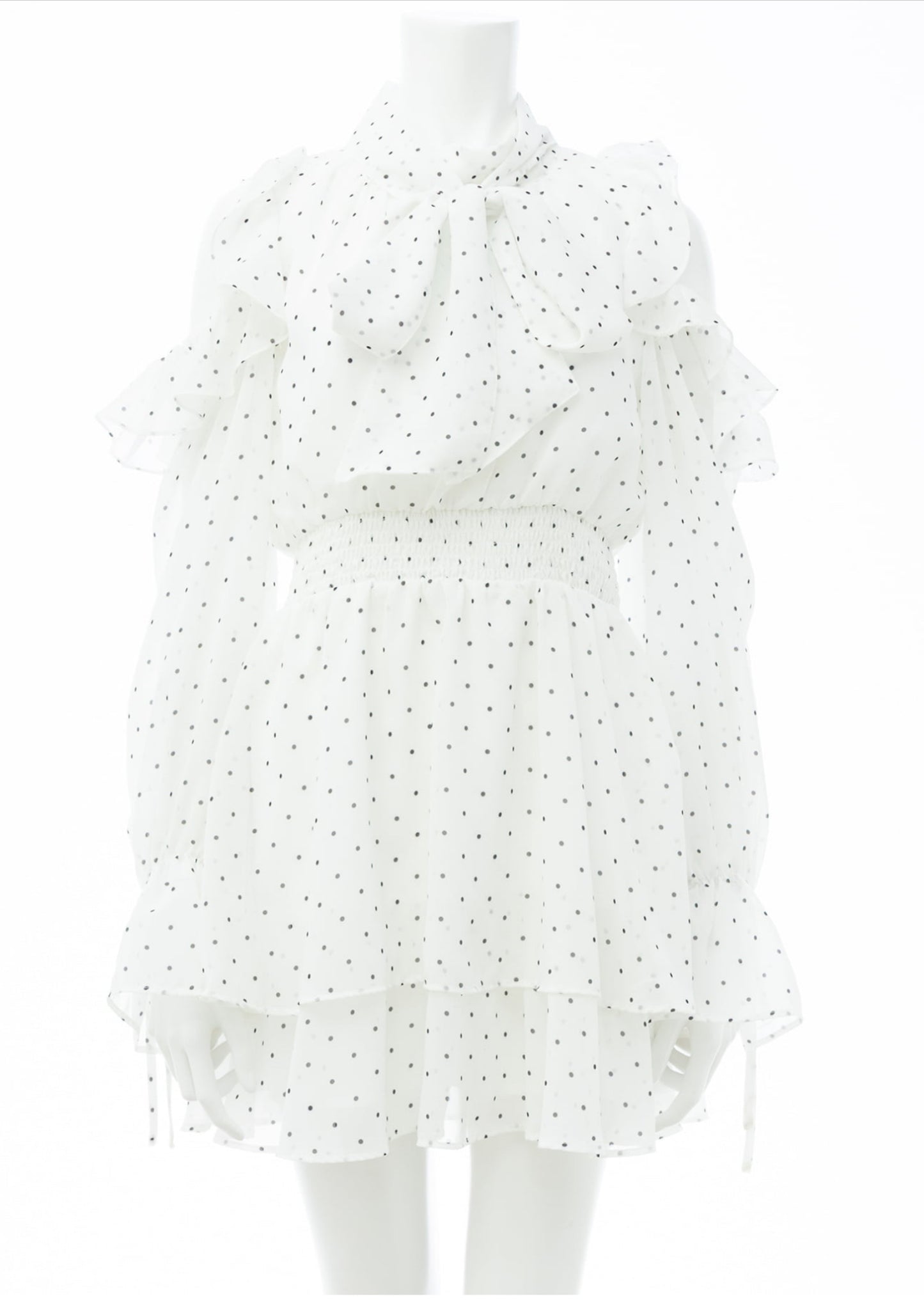 INGNI-2-Way Ribbon Off-Shoulder Frill Mini Dress